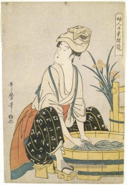  tama - Waschkleidung Kitagawa Utamaro Ukiyo e Bijin ga